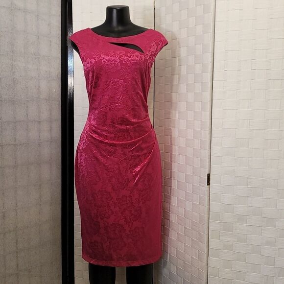 BRAND NEW CONNECTED APPAREL ROUND-NECK SLEEVELESS FLORAL LACE SHEATH DRE… - Picture 7 of 13